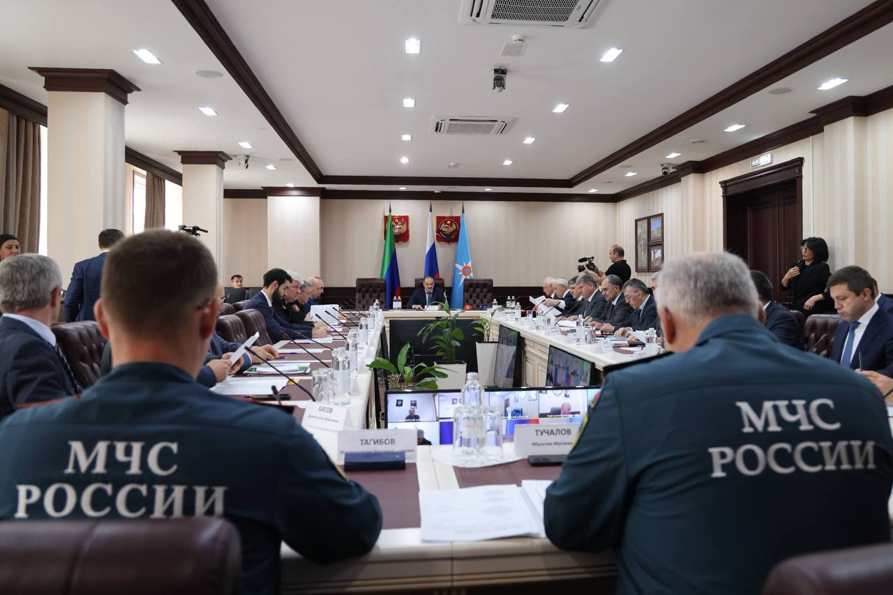 Заседание КЧС в Ситуационном центре Главы республики Дагестан